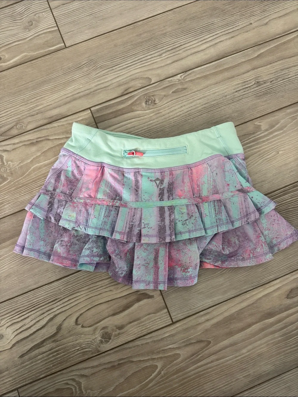 Mint and Purple Athletic Tennis Skirt with Pink Accents